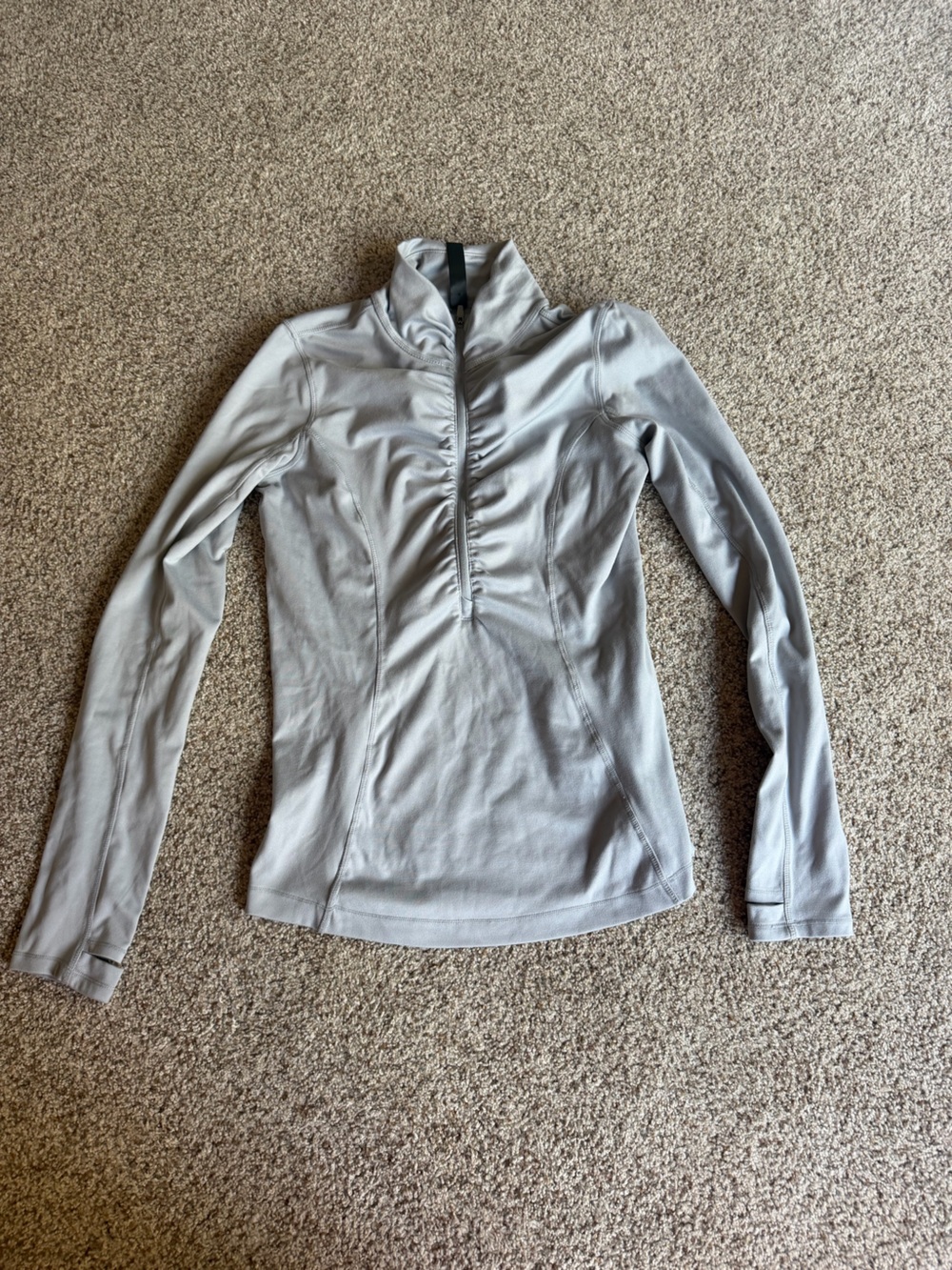 GAP Light Gray Quarter-Zip Turtleneck Pullover